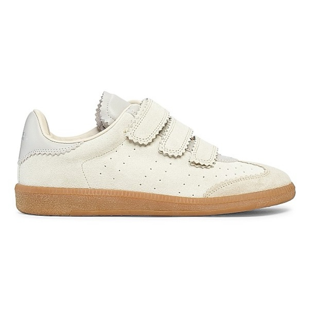 NWT Isabel Marant Beth Sneakers in Ecru Cream Velcro Sneakers Sz 36